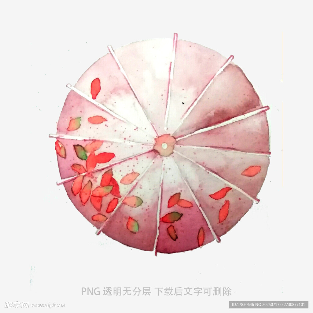 古风花卉图案油纸伞