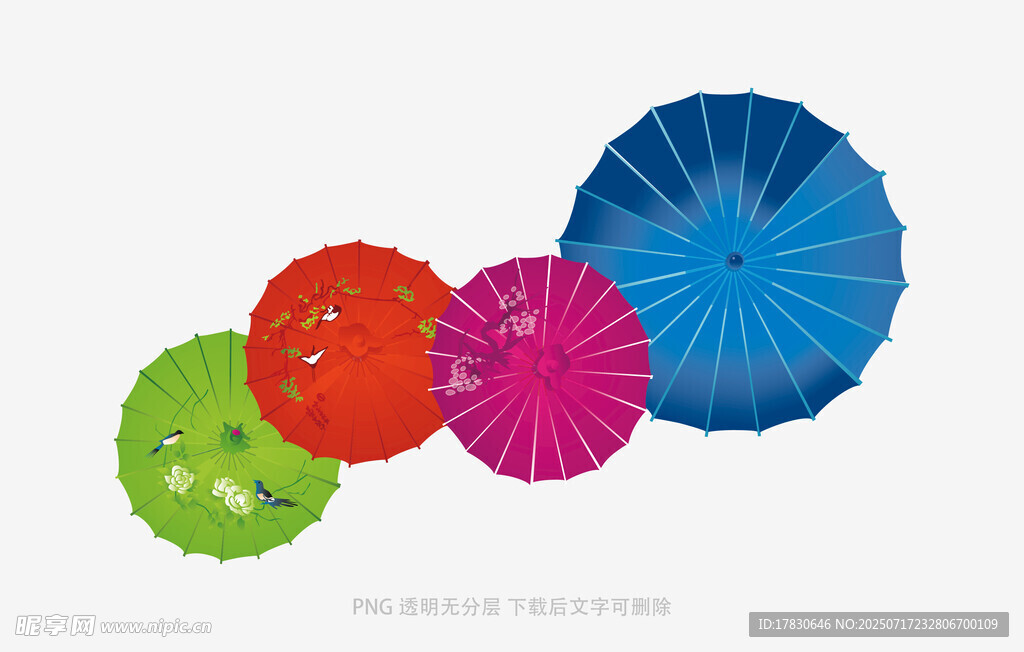 多彩纸扇装饰