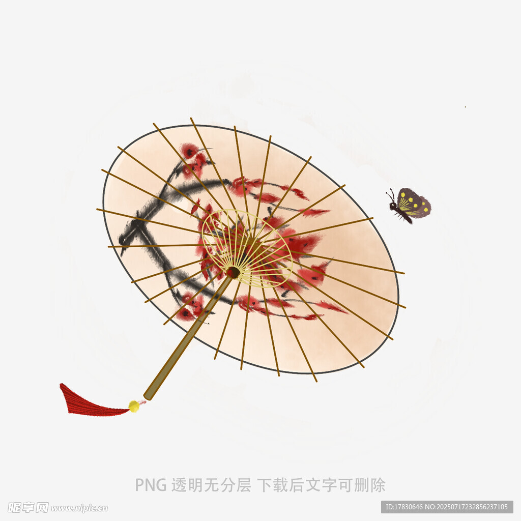 古风手绘工艺纸伞