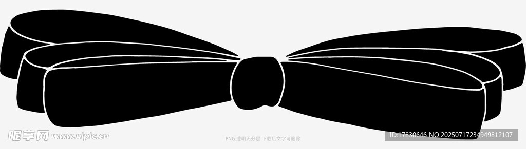 黑色简约蝴蝶结