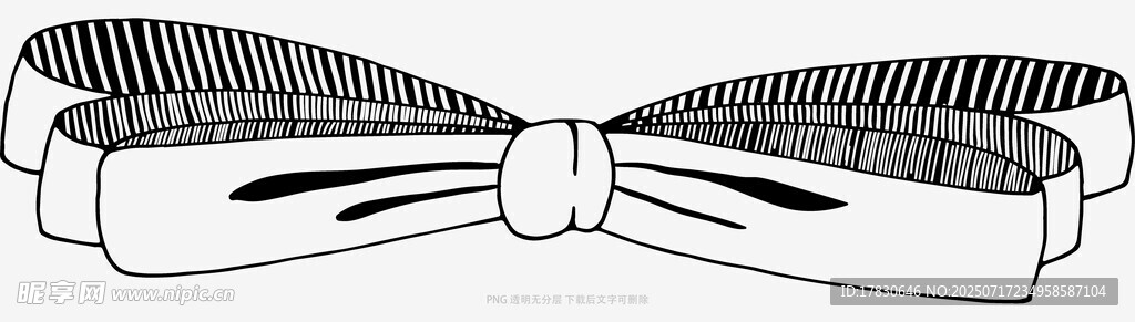 简约黑白蝴蝶结图案