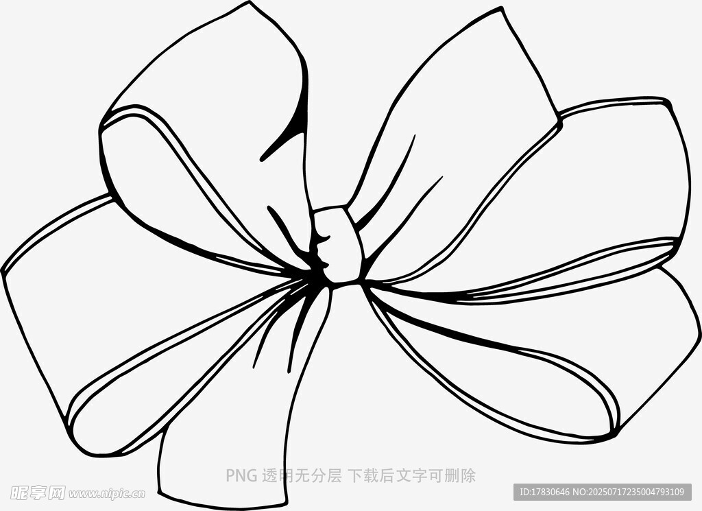 简约线条蝴蝶结图案