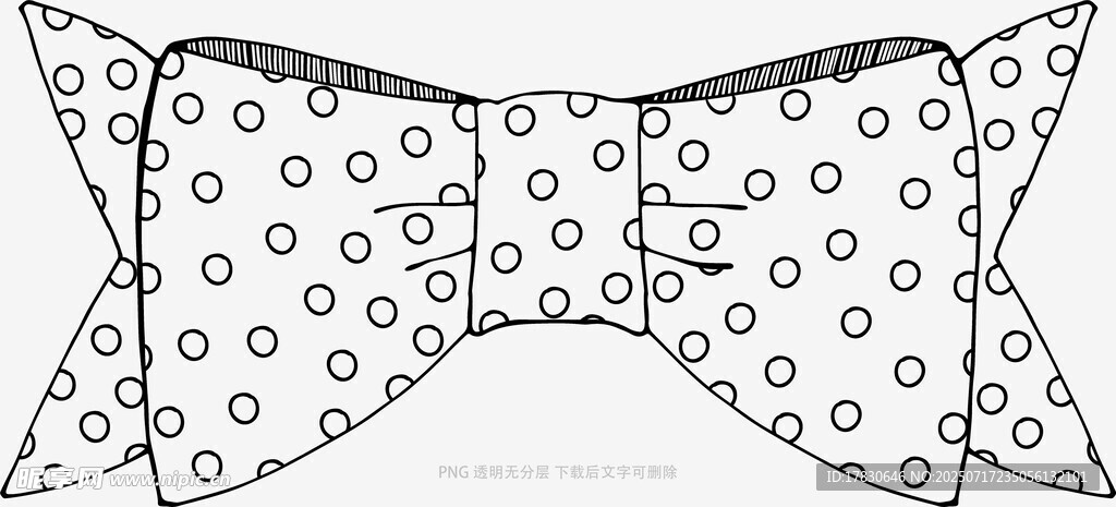 波点图案蝴蝶结领结