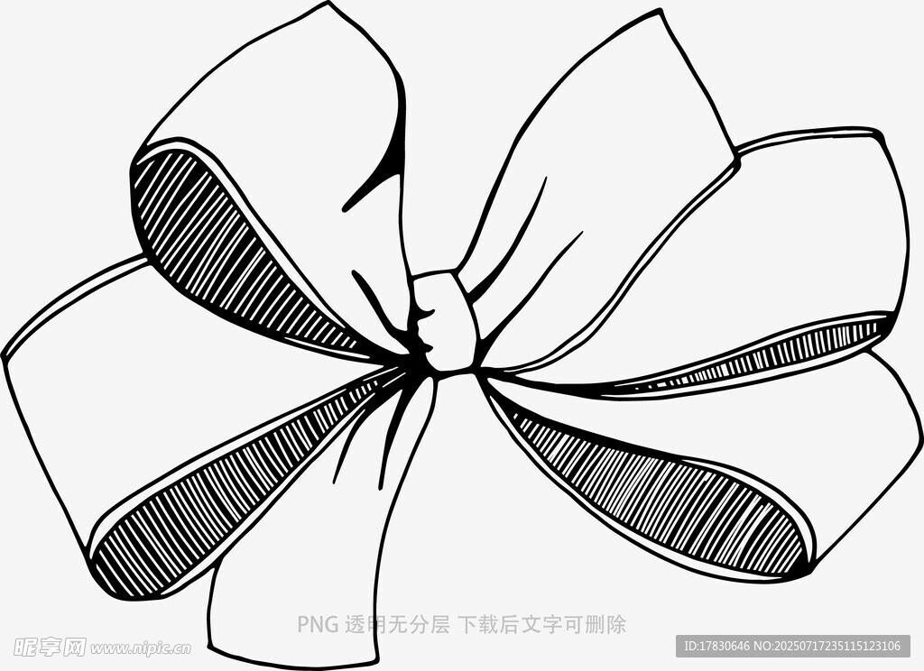 手绘蝴蝶结图案设计
