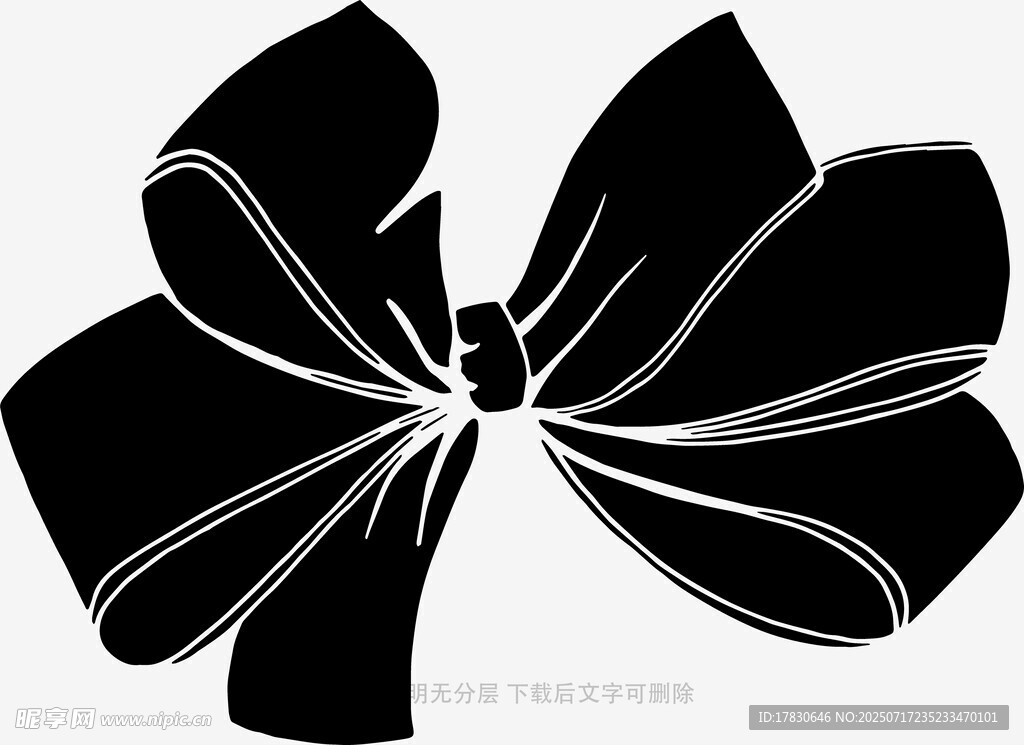 黑色蝴蝶结图案设计