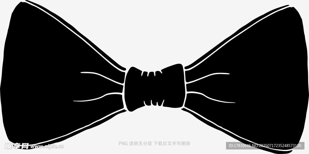 黑色领结图案