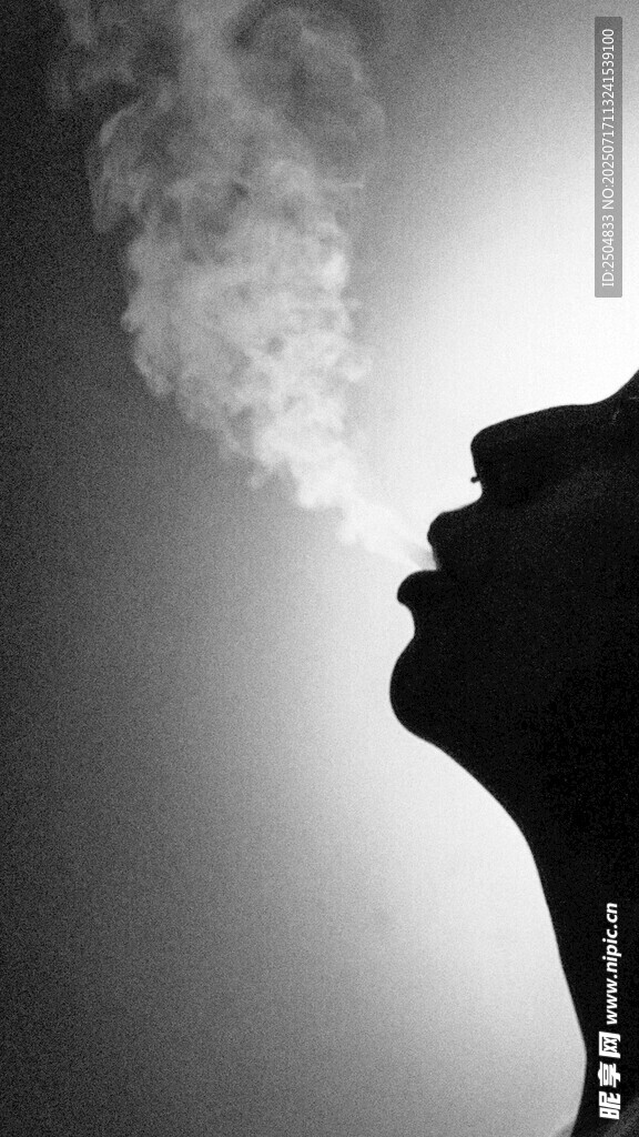 吸烟者的剪影