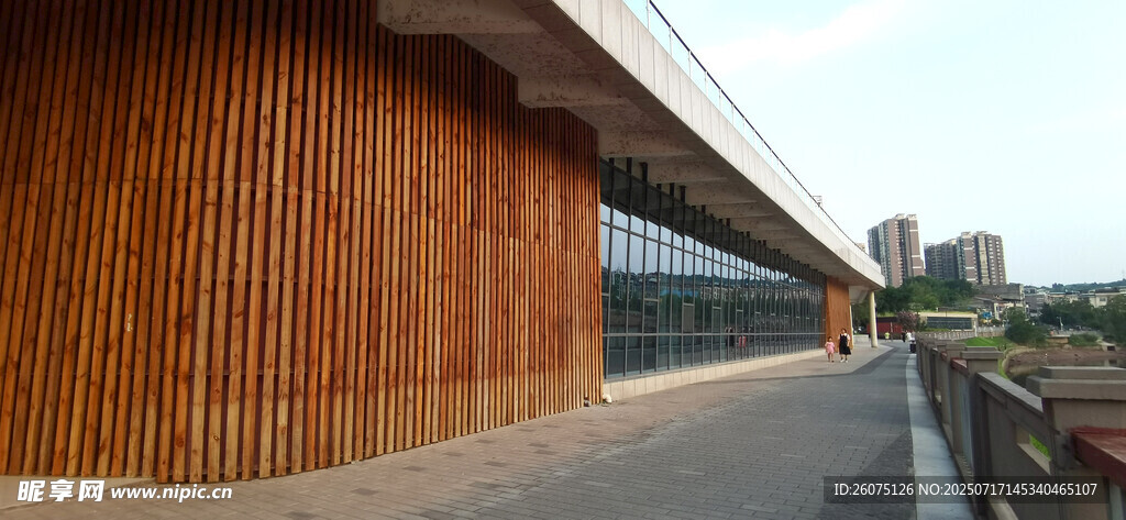 现代木质外墙建筑外观