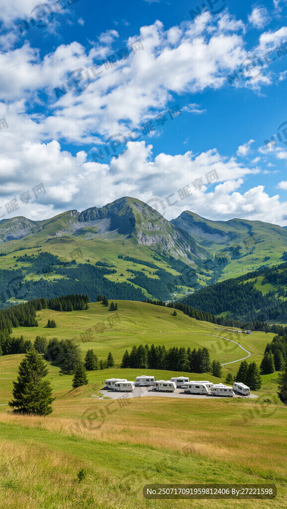 欧洲阿尔郫斯山草原背景