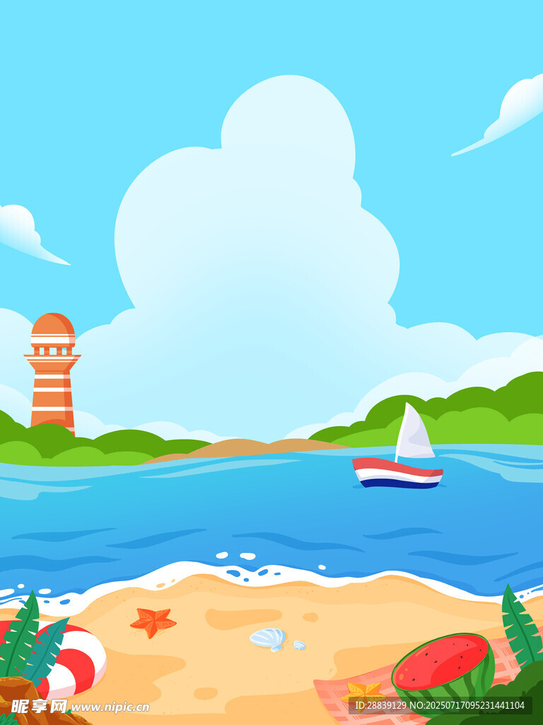 夏日海滨风光