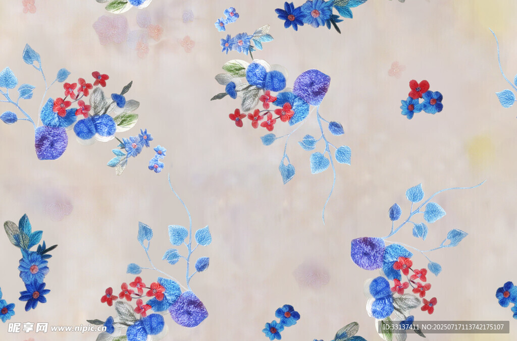 水彩花