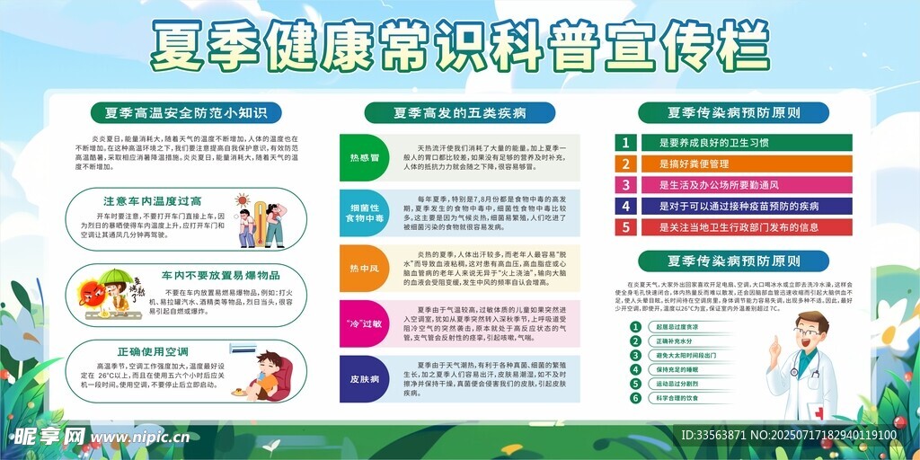 夏季健康教育宣传栏
