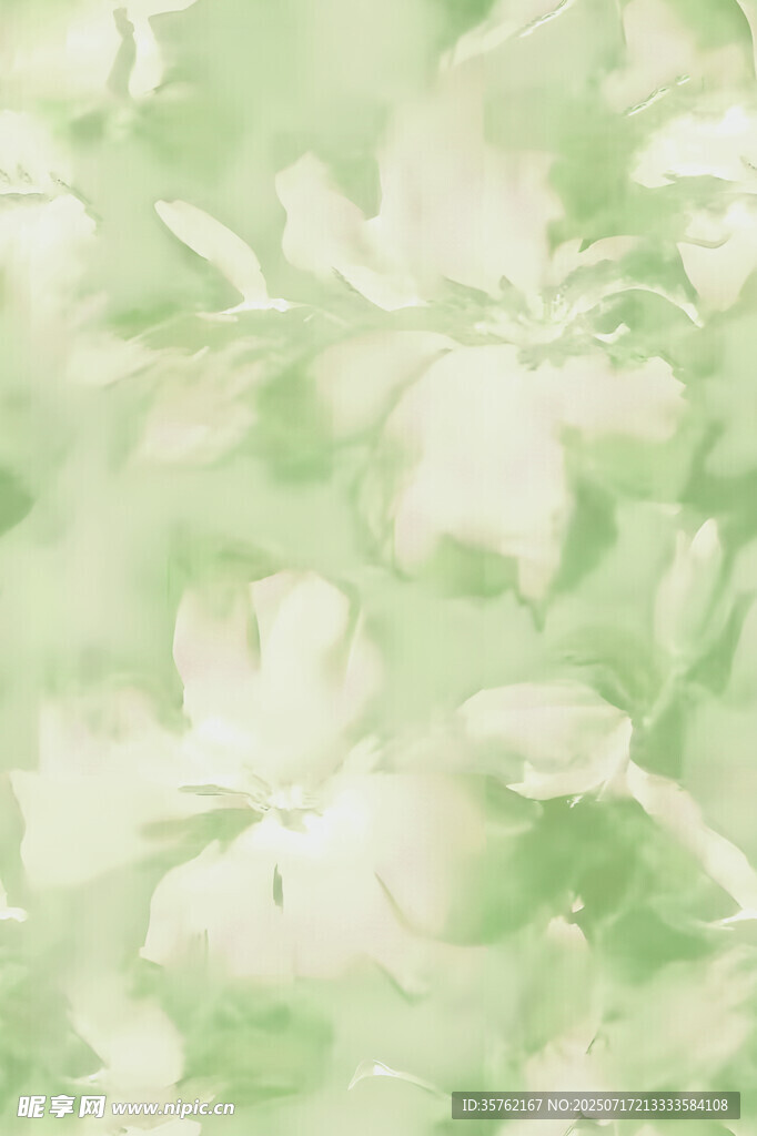 淡绿色花卉纹理背景图