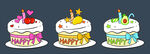 多彩装饰生日蛋糕
