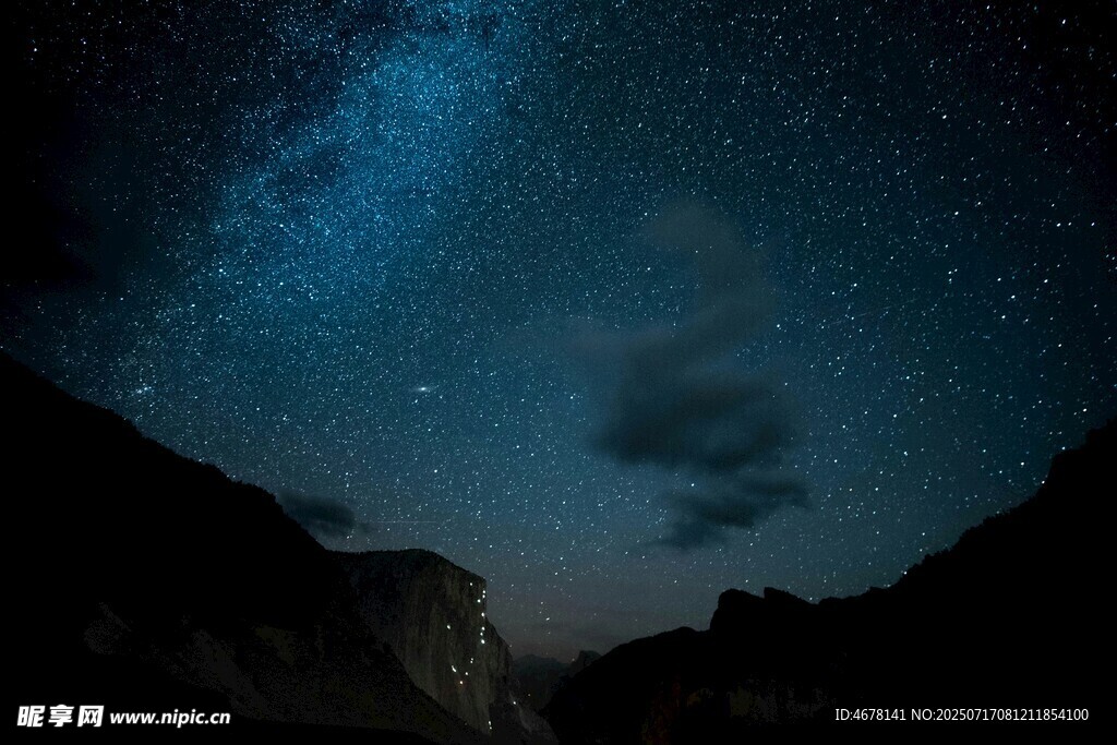 夜空下的壮丽星空景观