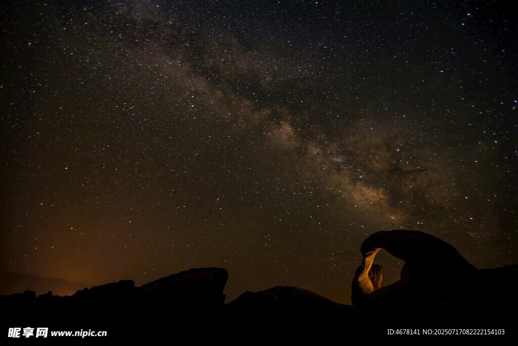 星空下的露营者