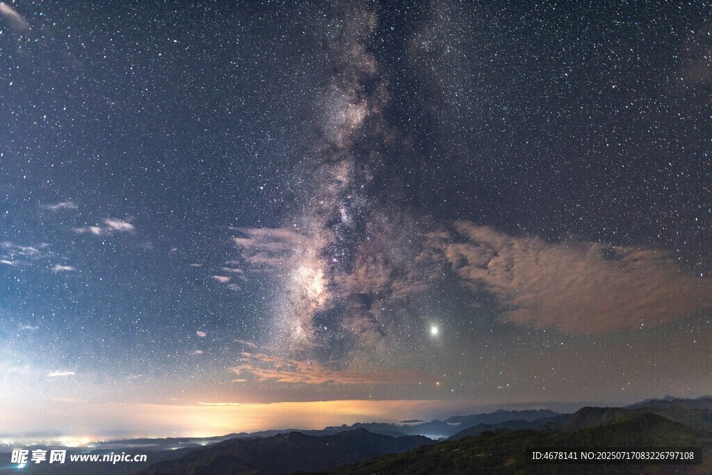 璀璨星空下的壮丽银河景观