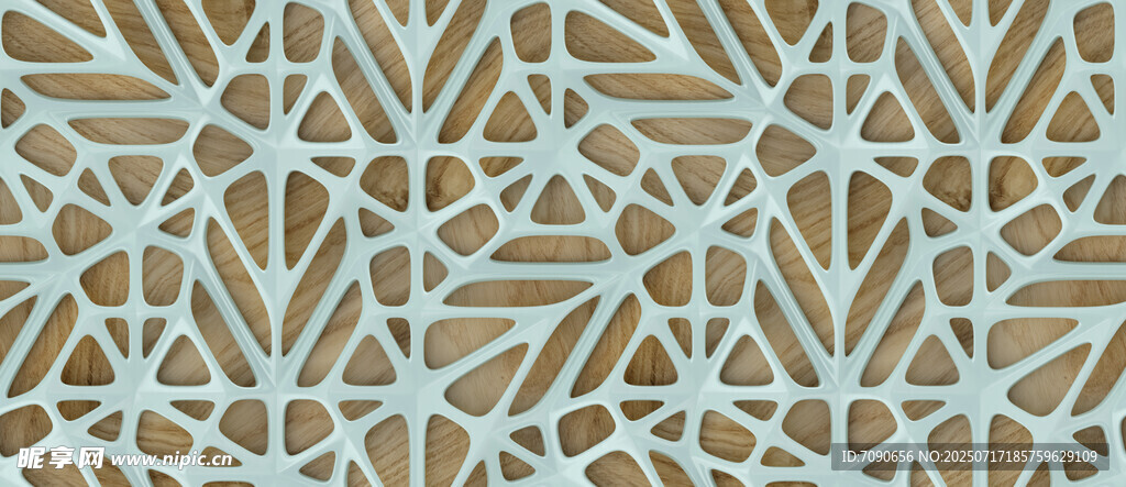 3D质感镂空几何
