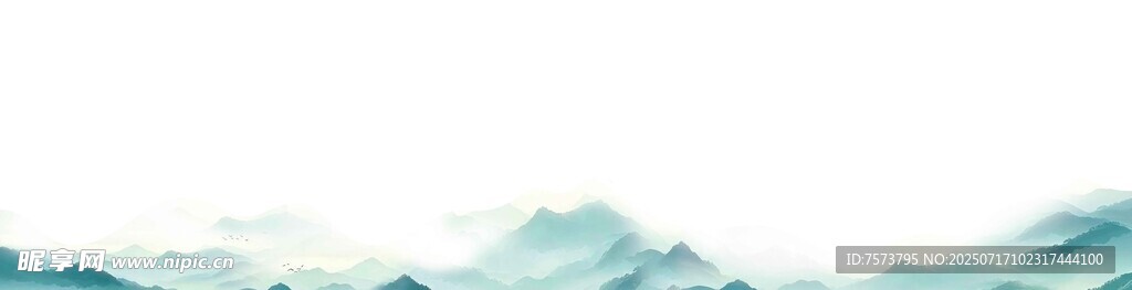 山水画 灵动水波 清新自然景象