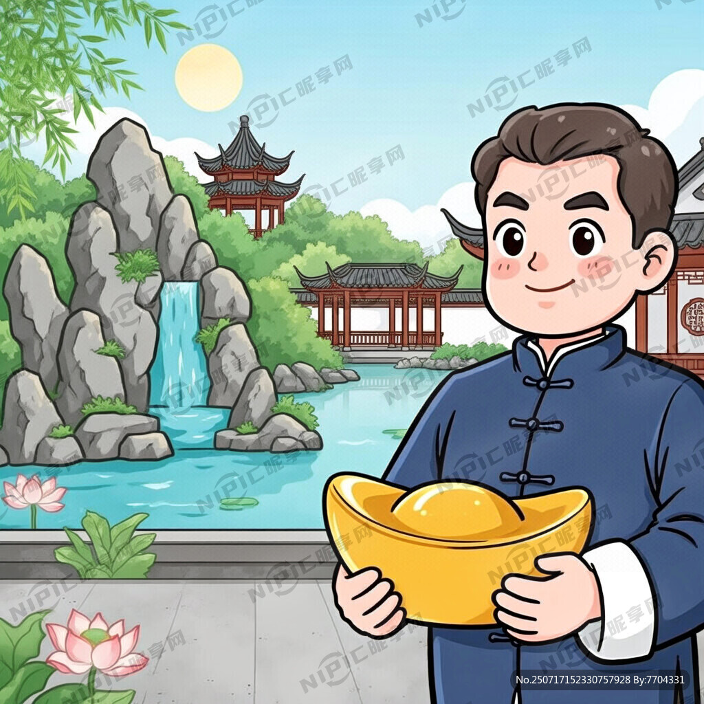 事业有成卡通漫画