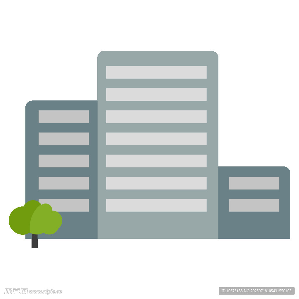城市建筑与绿植景观