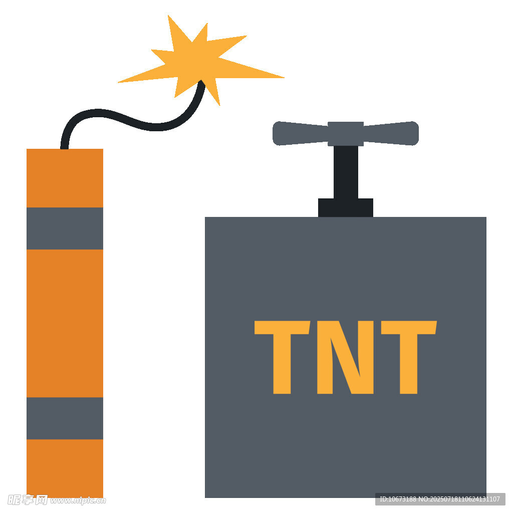 TNT炸药与雷管图示