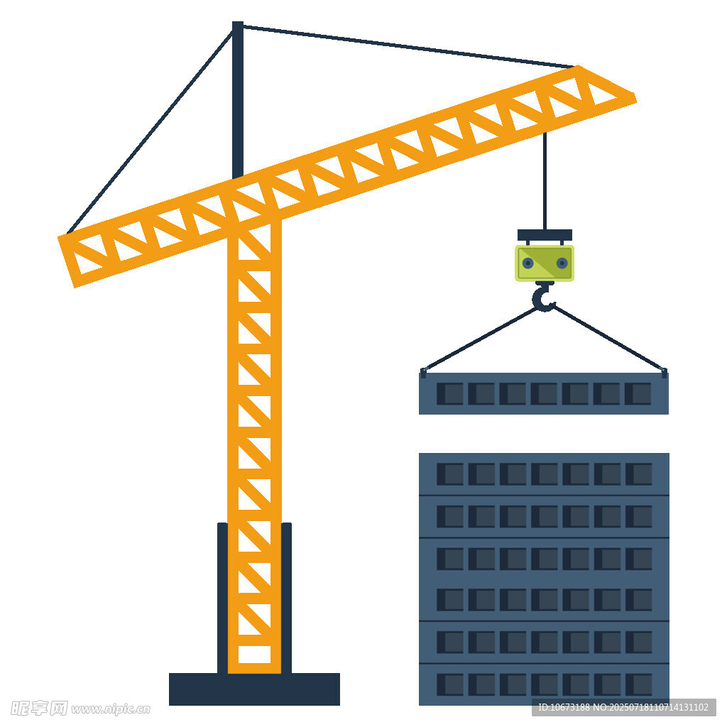 塔吊吊运建筑材料