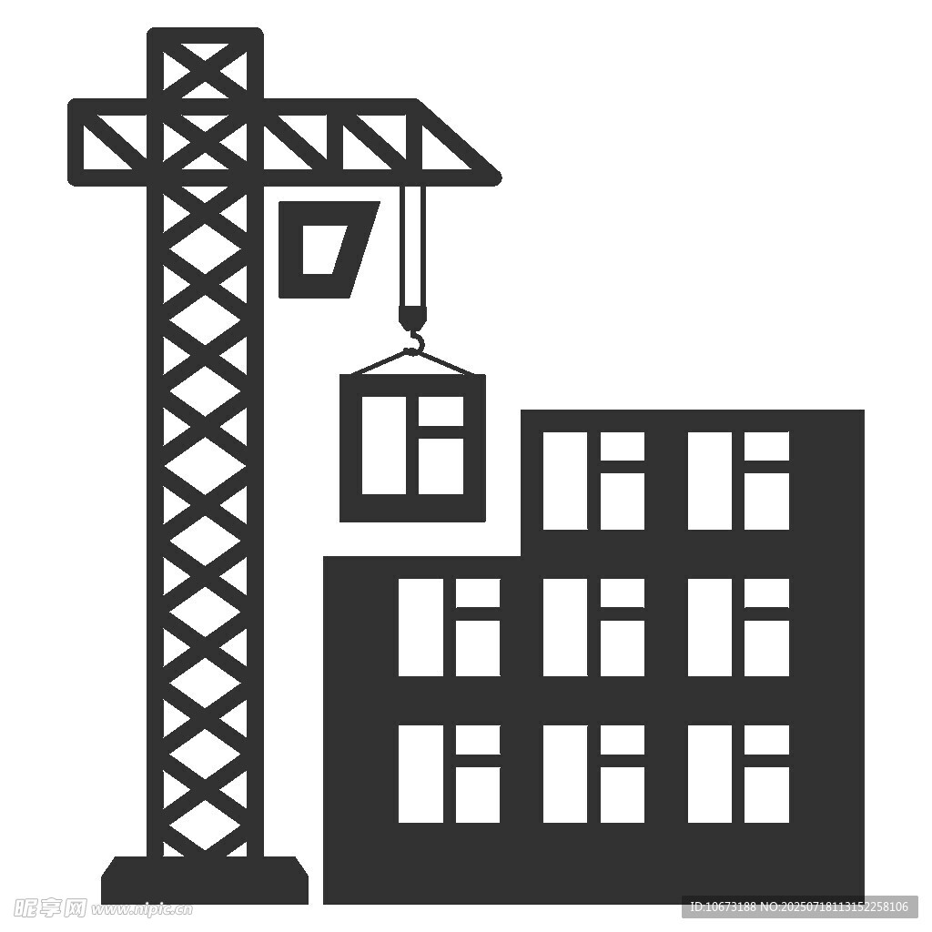 塔吊施工中的建筑物