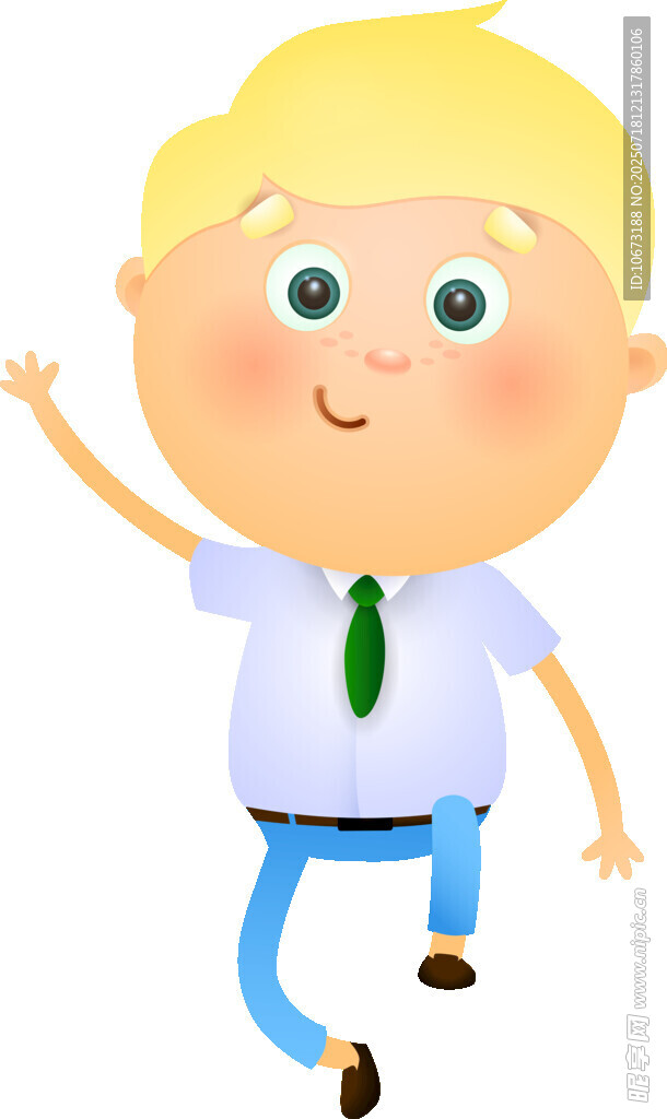 跳跃的小男孩