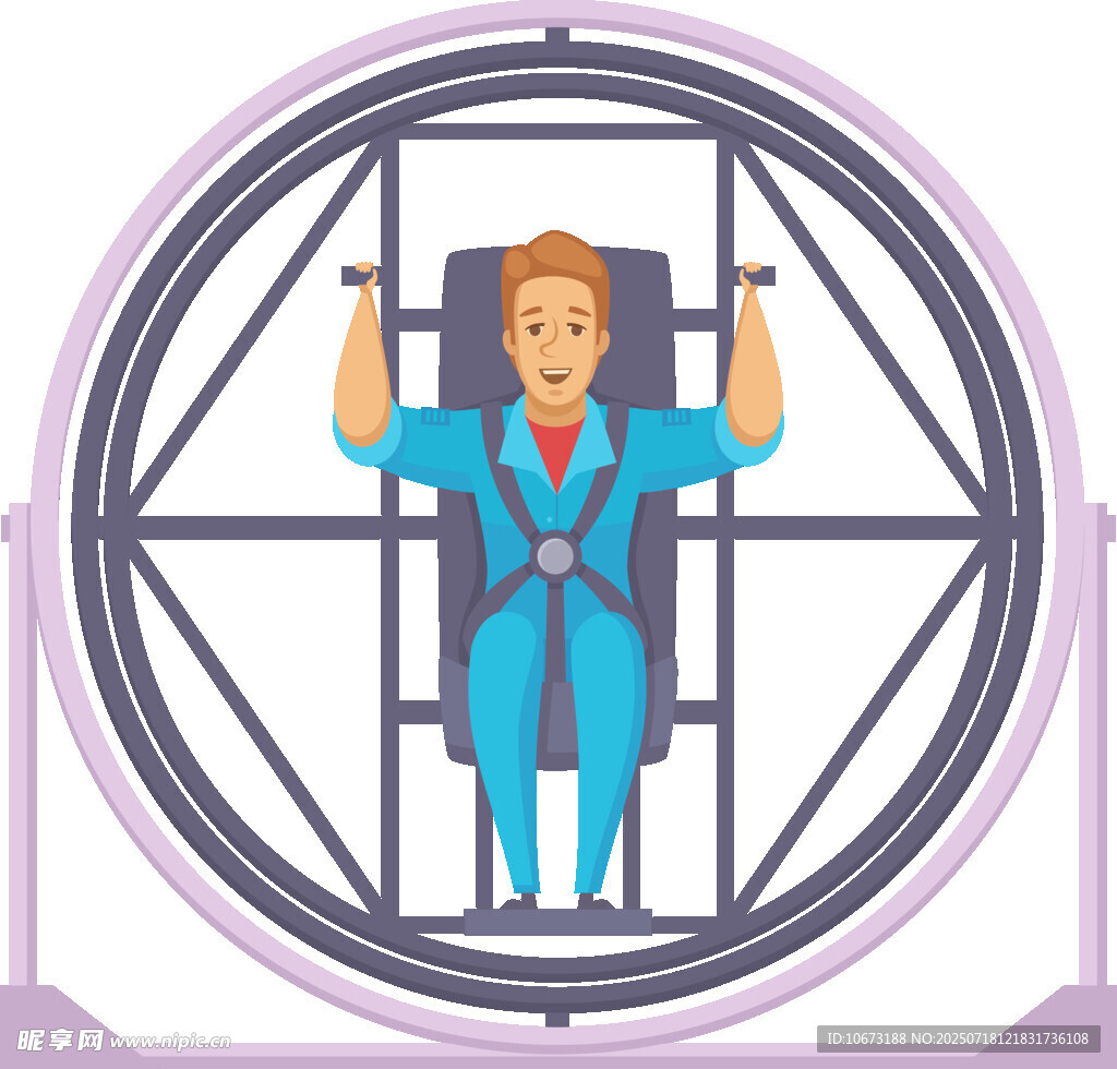 女子体验科幻感载人装置