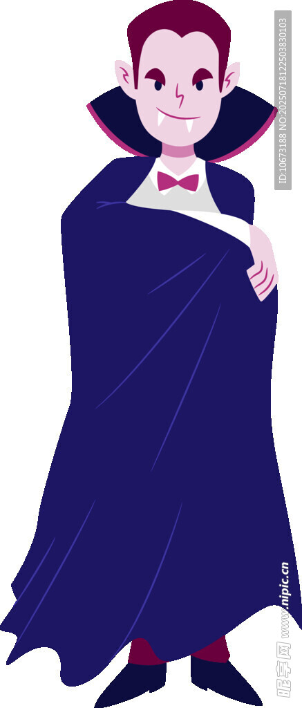 经典吸血鬼形象插画
