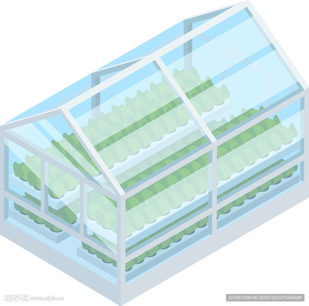 现代化立体温室种植场景
