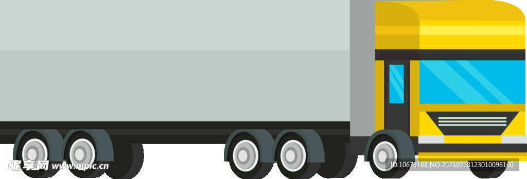 黄色货运卡车