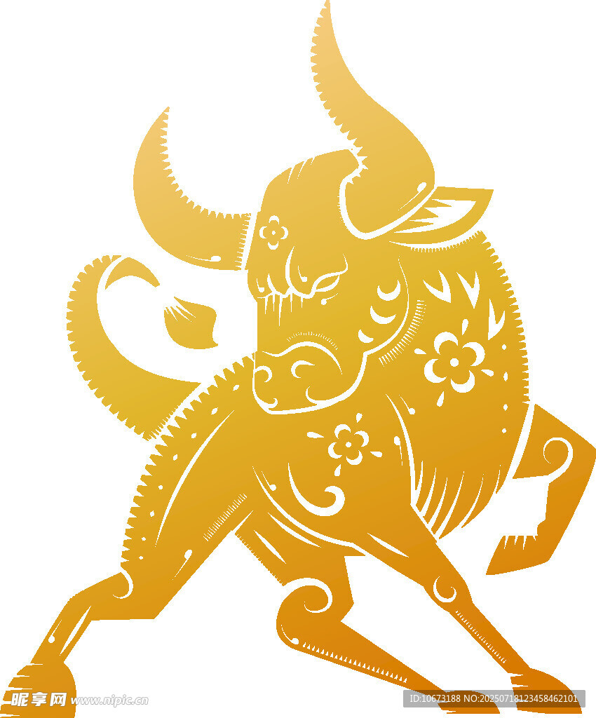 金色牛形图案