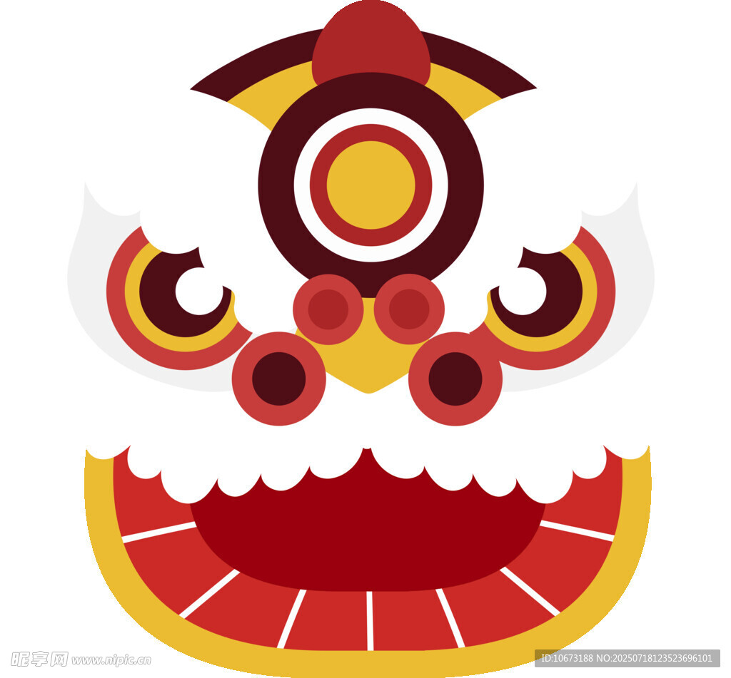 传统舞狮头图案