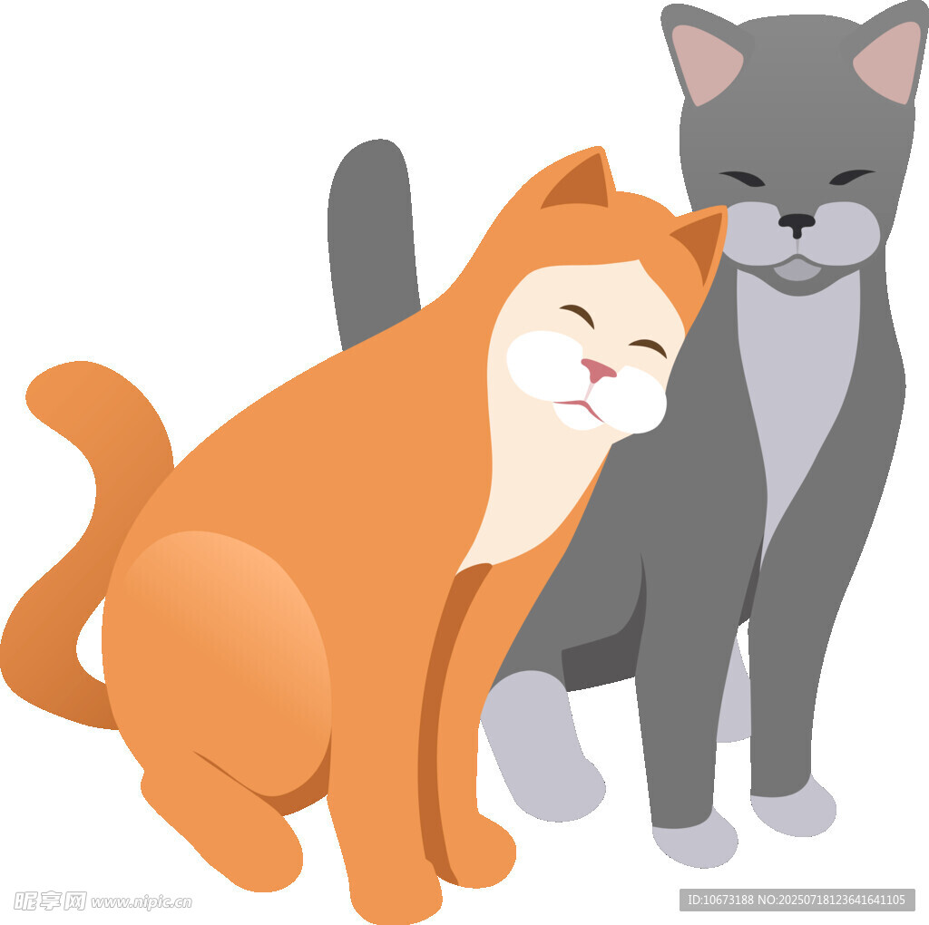 依偎的两只猫咪