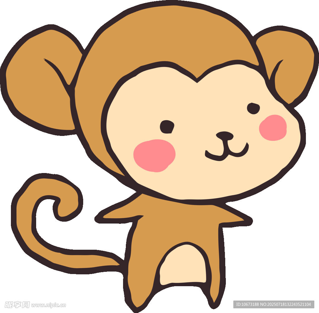 可爱小猴子卡通形象