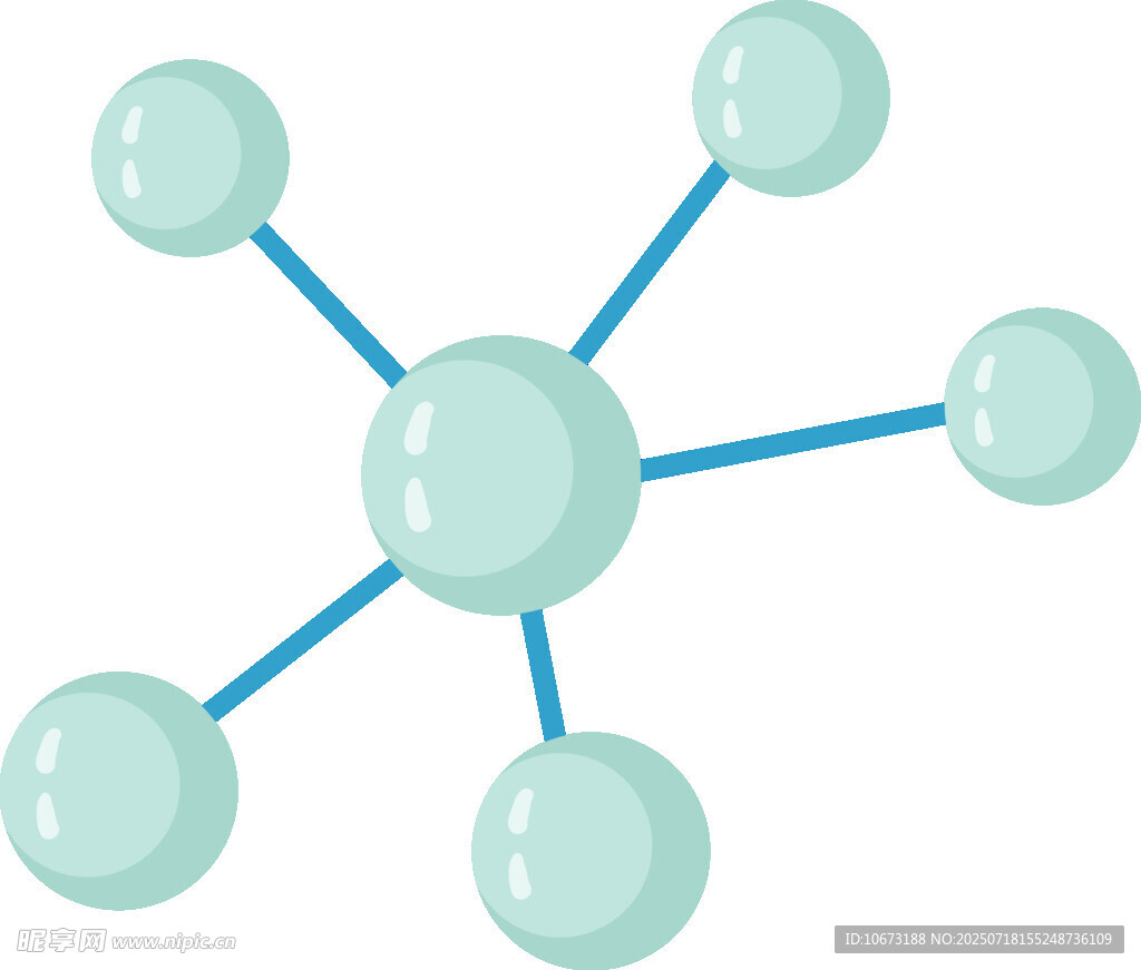 分子结构示意图