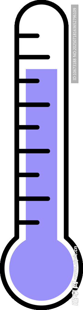 蓝色液体温度计特写