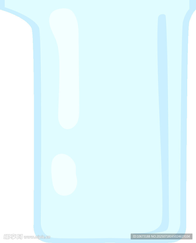 浅蓝色简约水杯插画