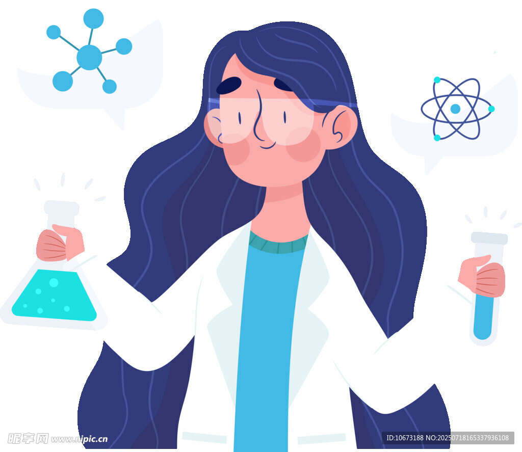 女科学家专注实验研究