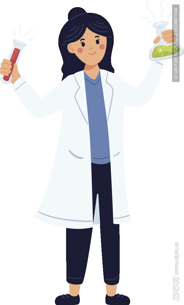 女科学家展示实验样本