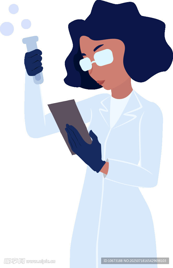 女科学家专注实验研究