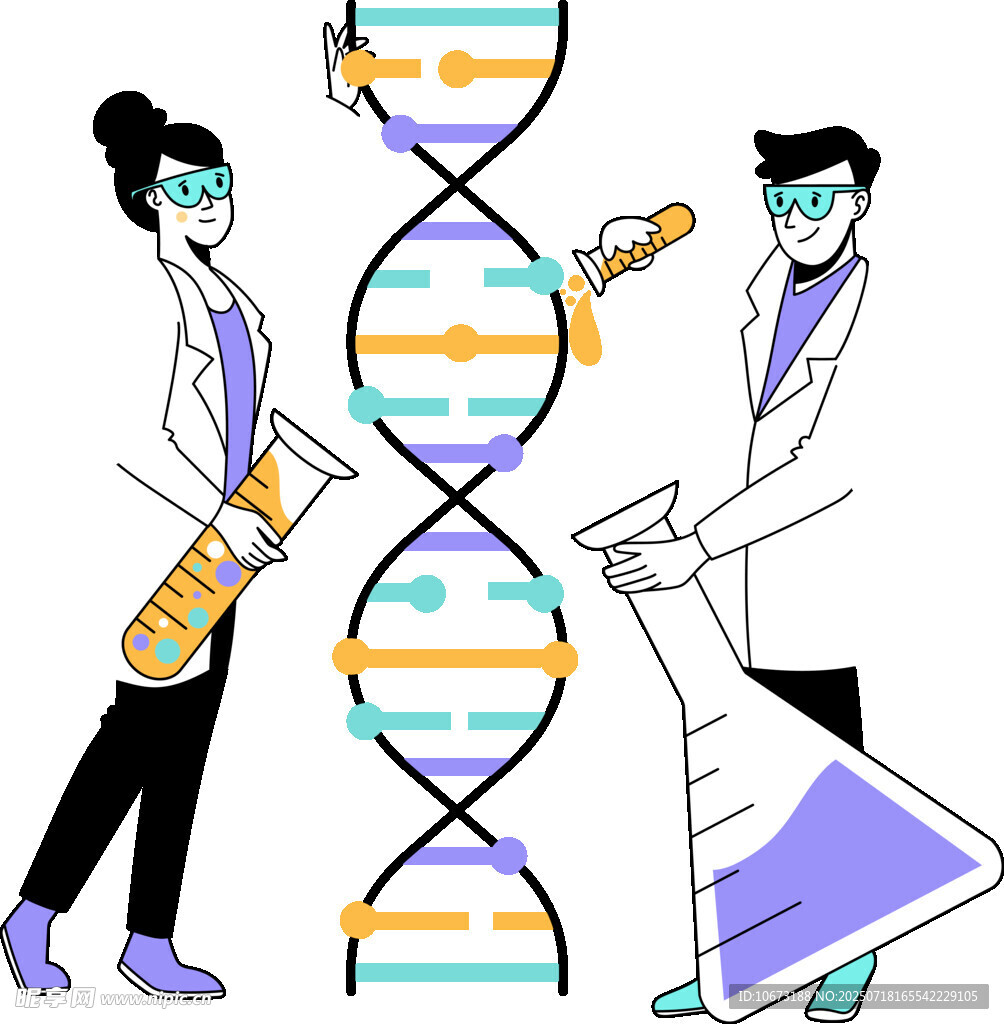 科学家专注研究DNA结构
