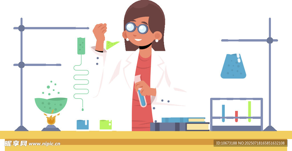 女科学家专注实验操作