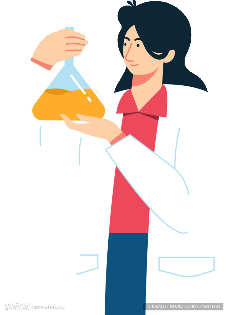 女科学家专注做实验