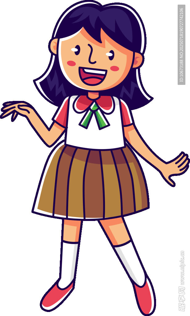 可爱俏皮的校园女孩