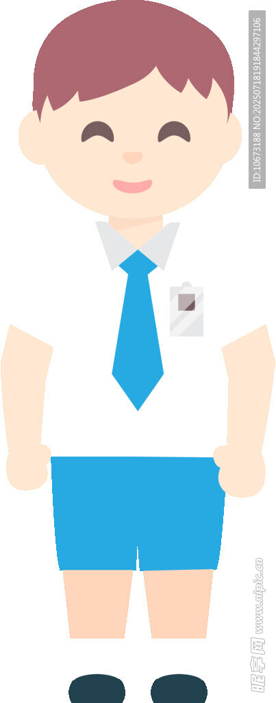 穿校服的小男孩