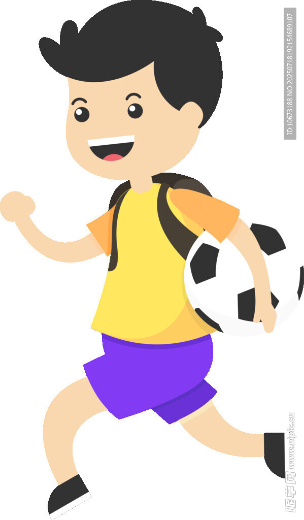 奔跑的足球少年