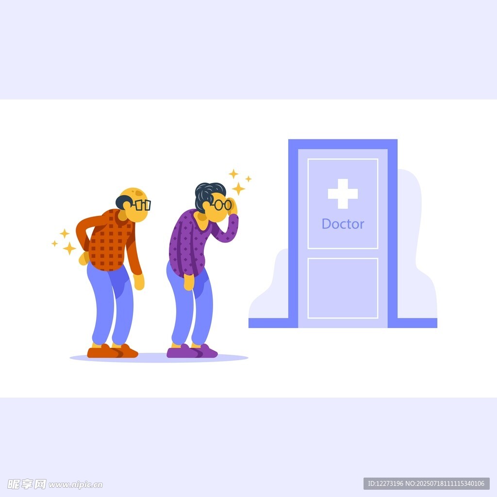 两人在诊所门前交流